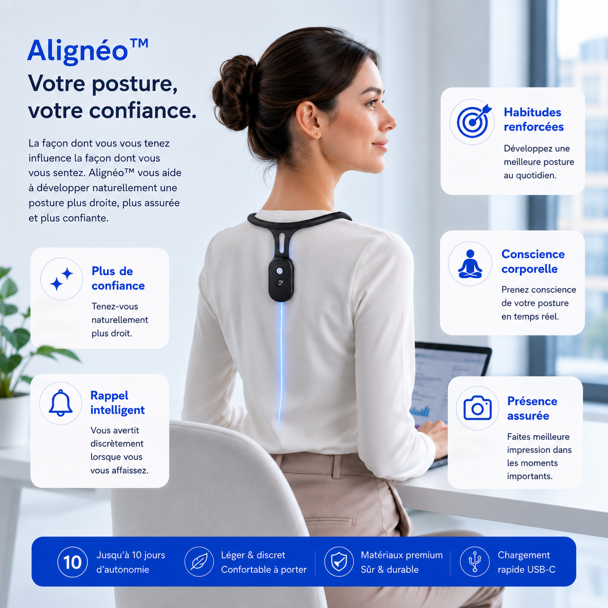 Alignéo™ – Correcteur de Posture Intelligent